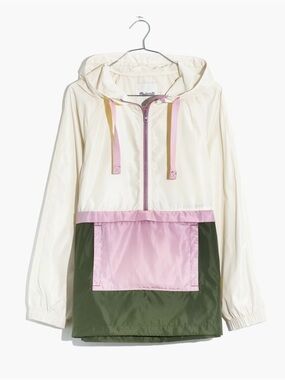 Madewell (Re)sourced Raincheck Packable Popover Raincoat in Colorblock